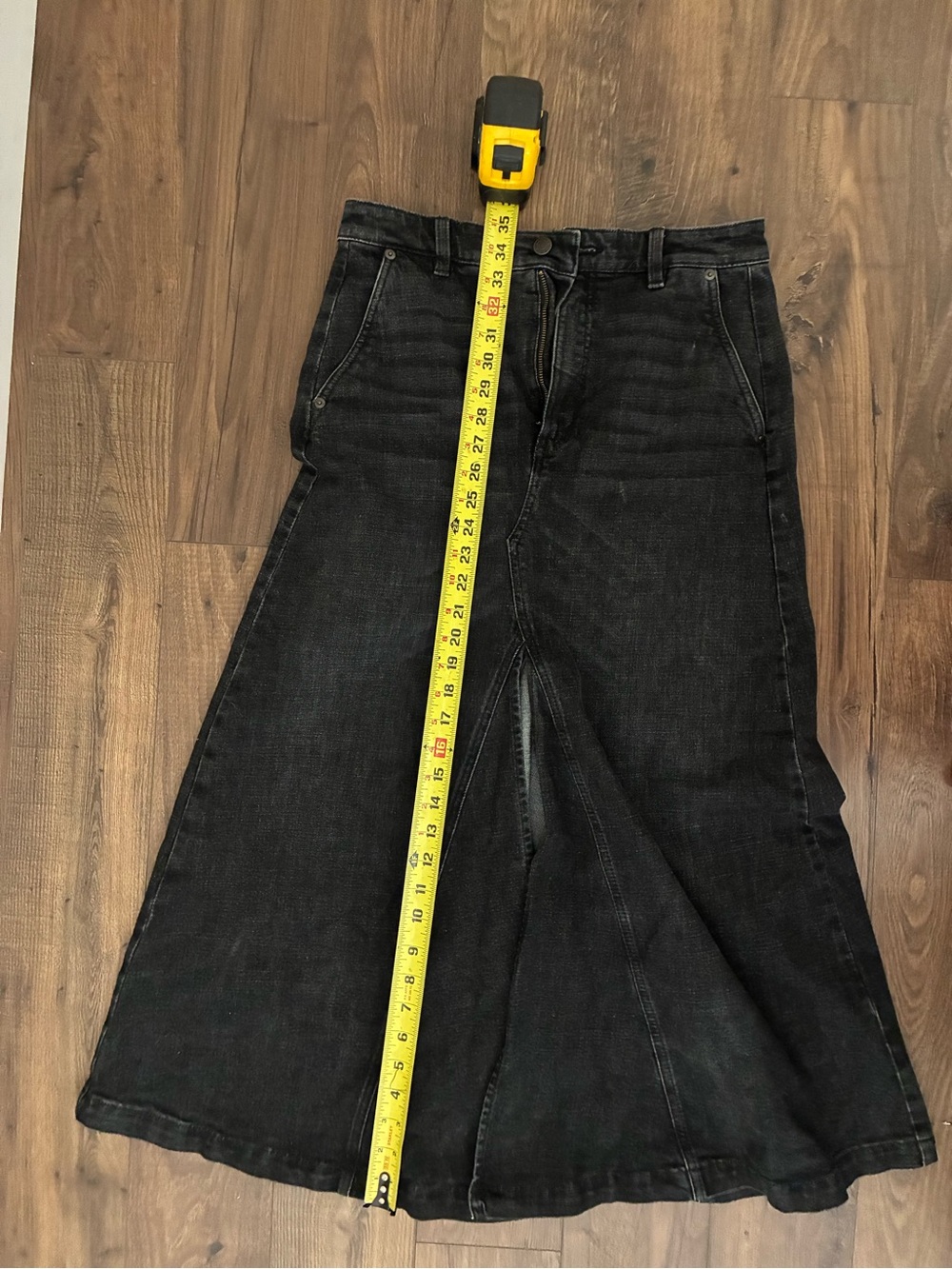 Banana Republic Washed Black Women’s Flared Jeans Skirt - Picture 11 of 11